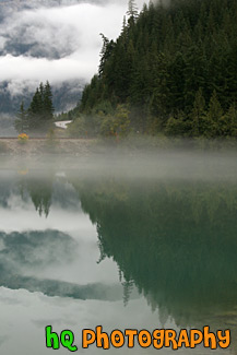 Clouds & Trees Reflection in Diablo Lake