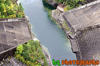 Looking Down at Ross Dam