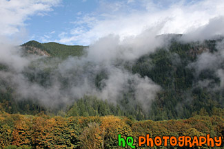 Foggy Hills & Blue Sky