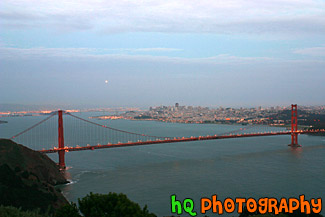 Golden Gate Bridge as Night Approaches