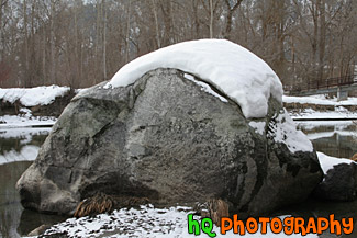 Snow on top of Big Rock