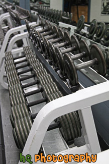 Line of Dumbbells