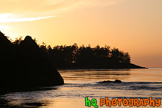 Orange Sunset at Deception Pass