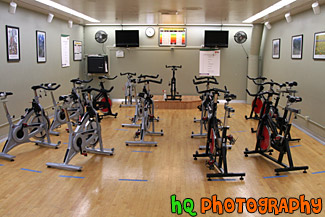 Spin Bikes in Spinning Room