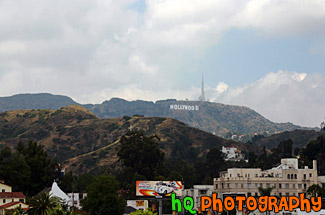 Hollywood Sign on Hill in Distance