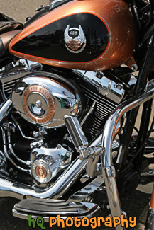 Side of Harley Motorcycle