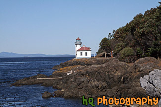 Lime Kiln Lighthouse on Sunny Day