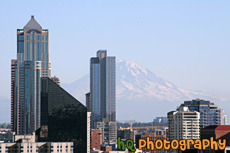 Seattle Buildings & Mt. Rainier