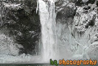 Icicles Surrounding Snoqualmie Falls