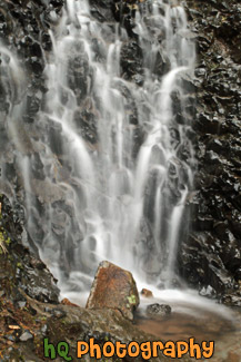 Waterfall & Rock Close Up