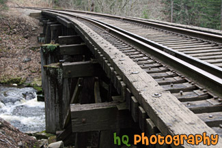 Railroad Tracks Over Bridge