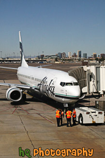 Alaska Airlines Airplane at Phoenix Airport