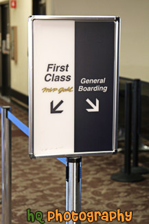Airline Boarding Sign