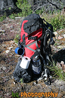 Hiking Backpack on Ground