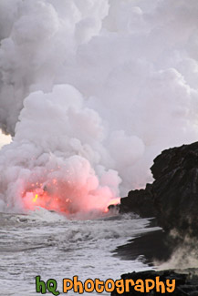 Lava Flowing into Ocean