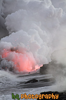 Red Lava Close Up