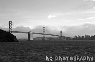 Black & White Bay Bridge from Treasure Island