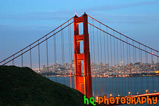 Golden Gate Bridge at Night & San Francisco City