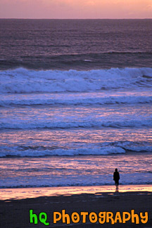 Seaside, Oregon Waves & Sunset