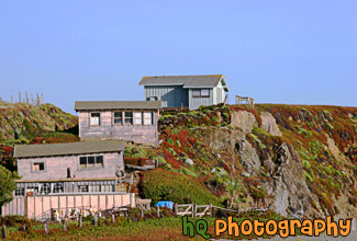 Three Coastal Houses on Hill