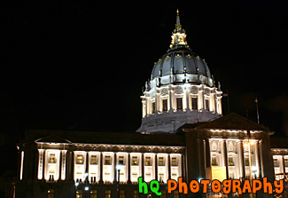 San Francisco City Hall Building at Night