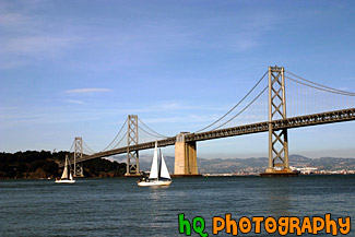 Full View of Bay Bridge & Sailboats