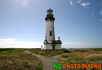 Looking at Yaquina Head Lighthouse