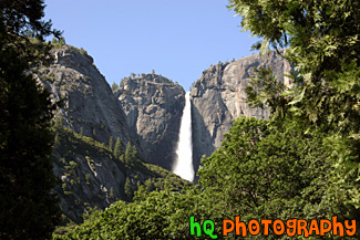 Yosemite Falls Through Trees