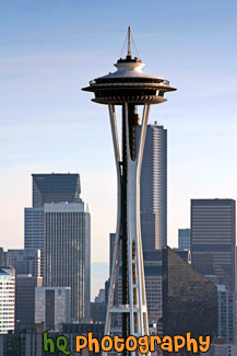 Seattle Space Needle With Buildings