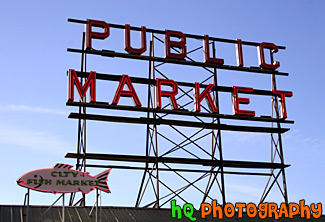 Public Market Sign, Seattle