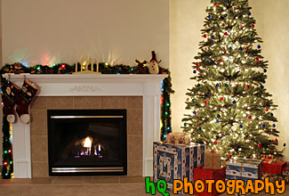Christmas Tree & Fireplace
