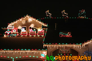 Christmas Lights on a House