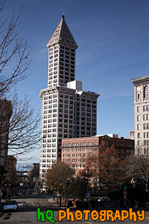 Road & Tall Building in Seattle