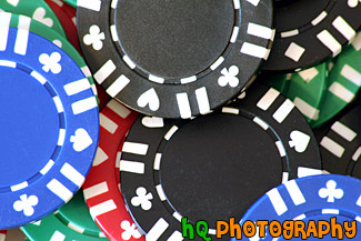 Close up of Poker Chips