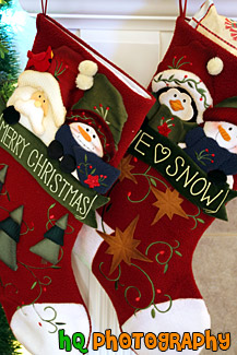 Christmas Stockings Close Up