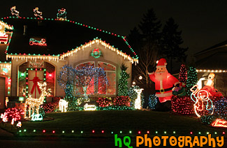 Christmas Lights on House & Yard