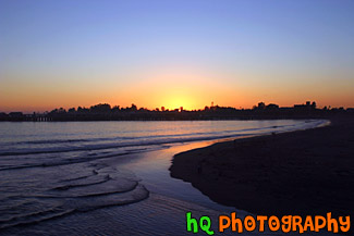 Sunset at Santa Cruz, California