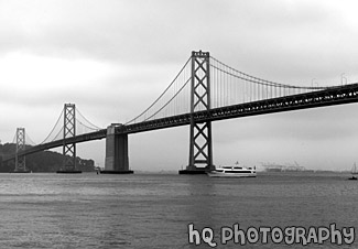 Black & White Bay Bridge & Clouds