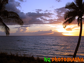 Pacific Ocean Sunset in Maui, Hawaii