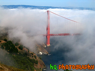 Golden Gate Bridge Covered in Fog