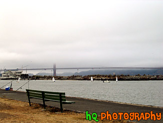 San Francisco Fishing, Sailboats, & Bridge