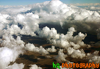 Aerial Puffy Clouds