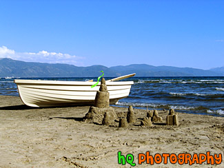 Lake Tahoe - Sand Castle & Boat