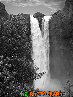 Snoqualmie Falls in Black & White