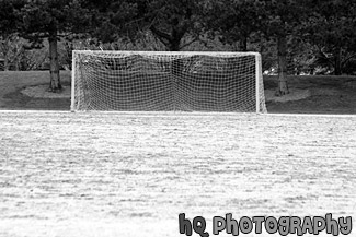 Yellow Soccer Goal black and white picture