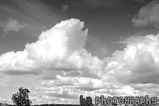 Clouds & Blue Sky black and white picture