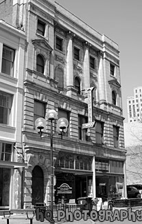 Pythian Temple Building black and white picture