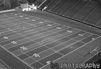 Stadium High School Football Field black and white picture