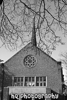 Pacific Lutheran University Eastvold Chapel black and white picture