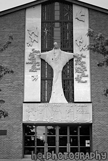 Trinity Lutheran Church black and white picture